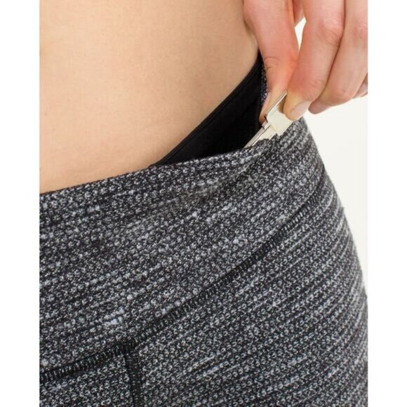 Lululemon Wunder Under Pant In Coco Pique Black White Size 4 - Picture 2 of 11